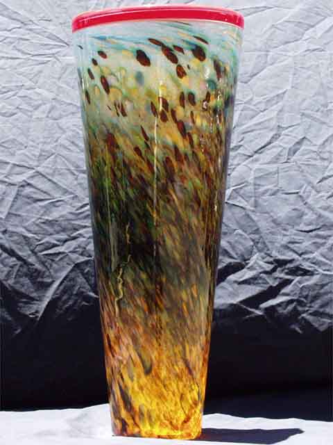 Cadmium Orange Aurora Agate by Rick Mills