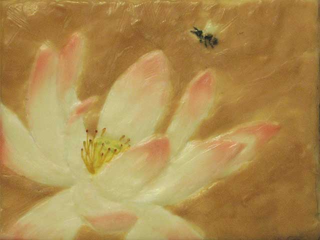 Lotus with Bee 2 by Noe Tanigawa