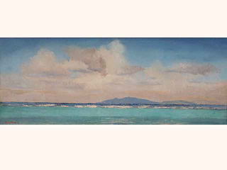 Waimanalo Ocean View From My Kitchen by Peter Hayward (1905-1993)