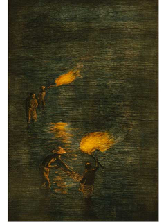 Torch Fishermen by Charles Bartlett (1860-1940)