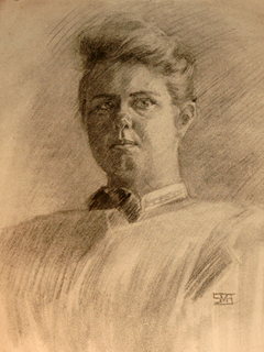 Portfolio Study:  Woman with Hair Up by Shirley Russell (1886-1985)