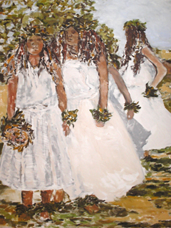 Girls in White Dresses by Nancy Vilhauer