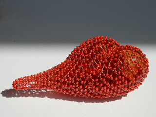 Large Sized Beaded Hearts by Bernice Akamine (View 3)
