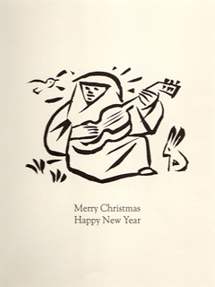 1989, Christmas Card by Jean Charlot (1898-1979)
