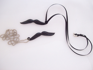 Moustache Pendant by Jessica Landau