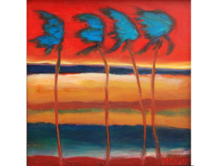 Blue Palms by Anthony  Mendivil
