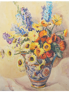 Untitled:  Flowers by Shirley Russell (1886-1985)