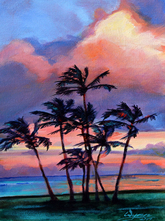 Sunset Palms by Michelle Wynn
