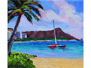 Waikiki View by Lynne Boyer