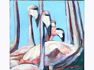 Anegada Flamingos 1 by Ingrid Manzione