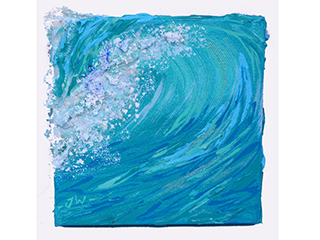 Teal Mini Wave by Jenna  Wellein