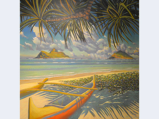 Lanikai Distant Storm by Russell Lowrey