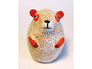 Orange/White Bear by May Izumi