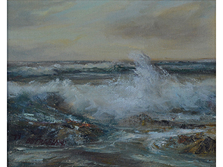 Hawaiian Gold (Wave & Rock) by Betty Hay Freeland (1941-2023)