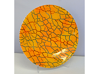 Yellow Fissured Bowl by Terry Savage