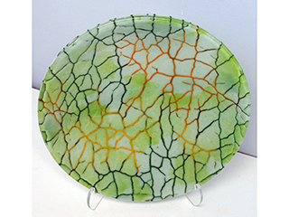 Green Fissured Bowl by Terry Savage