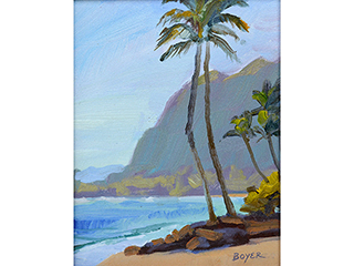 Kaaawa Palm Couple by Lynne Boyer