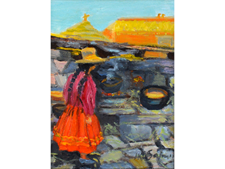 Woman at Lake Titicaca, Peru by Ingrid Salmon