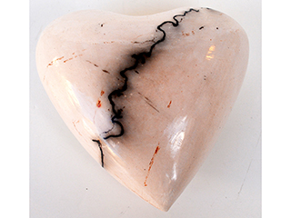 Raku Rattle Heart by Domenica Sattler