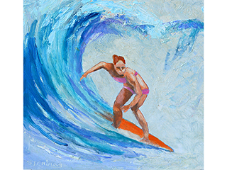Pipeline Wahine by Warren Stenberg