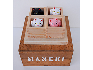 Four Maneki-Neko by Robert  Mace