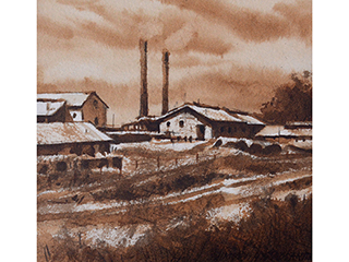 Coffee Painting 3 by Jimmy Tablante