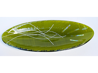 Green Bubble Dish by Bud Spindt