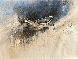 Boat at Rest by Santa Moreno-Gonzalez