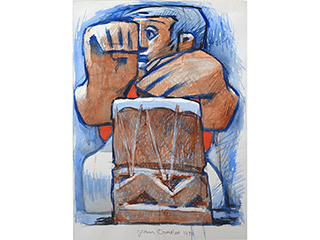 Hawaiian Drummer by Jean Charlot (1898-1979)