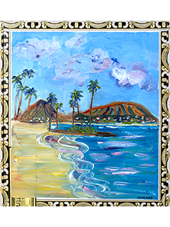 Day at Kahala Beach Shoreline by Charene Davis