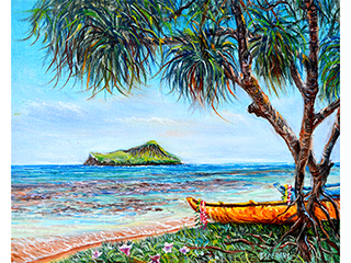 Kaiona Beach Waimanalo by Esperance Rakotonirina