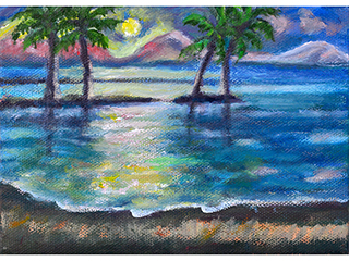 Dawn at Kahala Beach by Jeannine Hakman  Jones