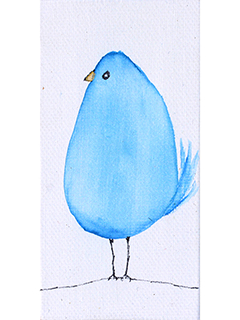 Funky Bird on the Wire #3 by MaryAnne Long