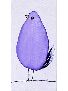 Funky Bird on the Wire #5 by MaryAnne Long