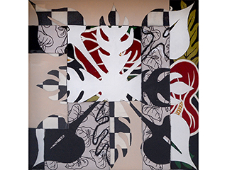 Mini Anthurium Quilt by Dawn Ustach