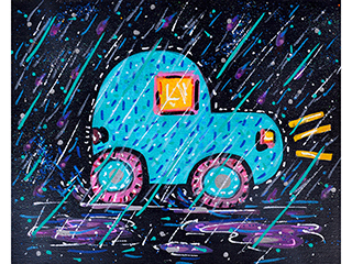 Wet Drive by Bernard  Moriaz