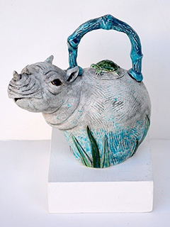 Rhino Teapot by Rochelle Lum