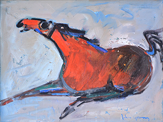 Horse on Blue Background by John Young (1909-1997)