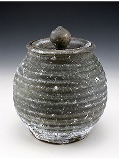 Black Jar with White Frost by Daven Hee