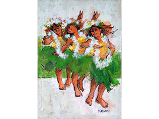 Hula Keikis by Alfred Furtado (1931-2012)