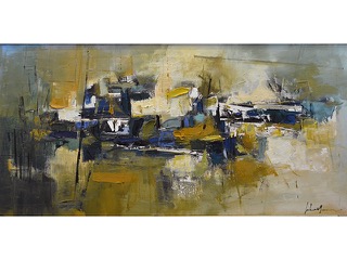 Abstract Boat Harbor by John Young (1909-1997)