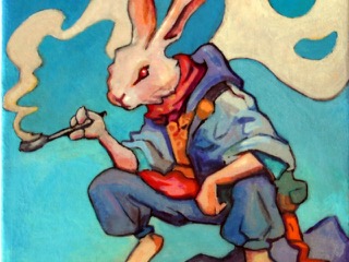 Rabbit with Pipe by Joshua Sylvia