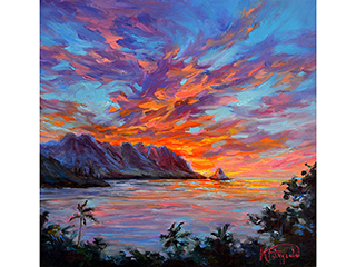 Kualoa Sunrise by Kelley Fitzgerald