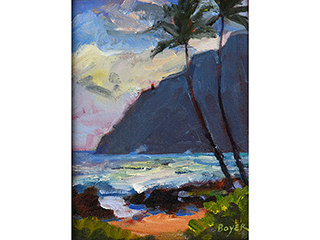Cute Little Makapuu Painting by Lynne Boyer