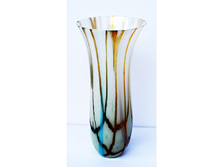 White Streaky Vessel by Terry Savage