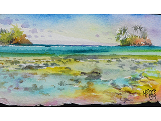 Raratonga Muri Beach by Dawn  Yoshimura