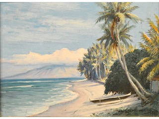 Morning Light, Lahaina Maui (Looking at Molokai) by D. Howard Hitchcock (1861-1943)