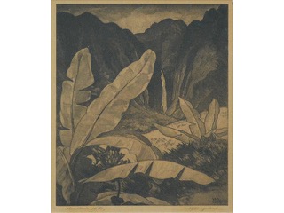 Mountain Valley by Huc Luquiens (1881-1961)