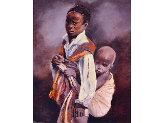 Kamende's Children, Congo, africa by Hiroshi Tagami (1928-2014)