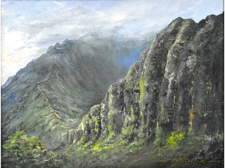 Morning Calm Nu'uanu Pali by Lucy Haugen